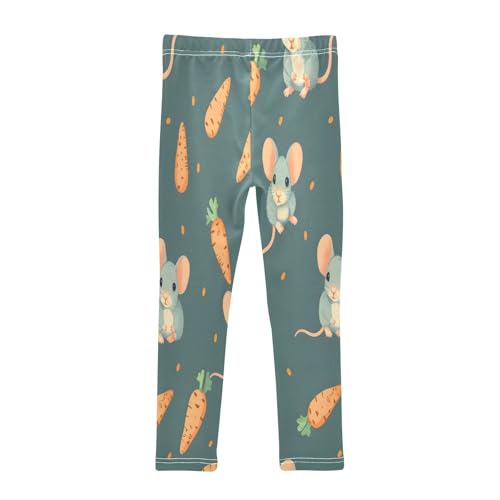 Toddler Girls Leggings Printed Yoga Pants Leggings Mouse Carrot for Kids2