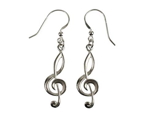 Clef de sol boucles d'oreille en argent sterling 925, le cadeau idéal pour musicienne