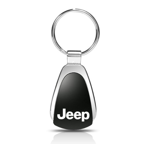 Au-tomotive Gold Inc. Tear Drop Key Chain for Jeep (Black)
