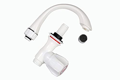 Image of ABS Plastic Heavy Duty Turkey Nozzle Bib Cock Tap - White Water Tap for Bathroom, Kitchen, Garden & Outdoor Use - Pack of 5