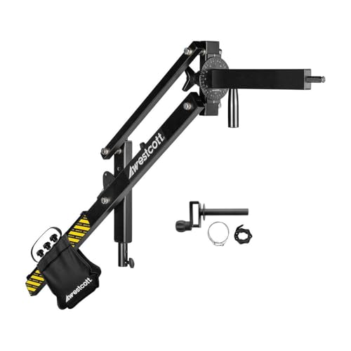 Westcott Easy Boom Arm for Consistent Light Positioning, 360-Degree Rotation, and Sliding Counterweight System (Black)