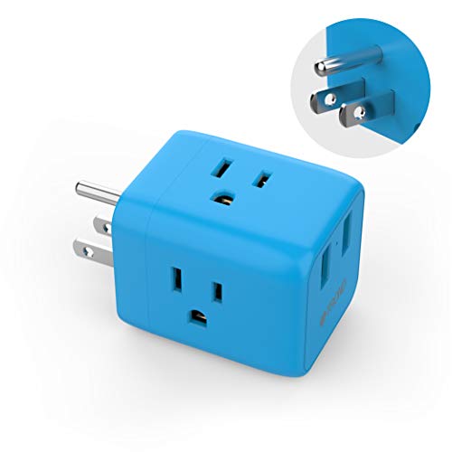 Outlet Splitter USB Wall Tap, ETL Listed, TROND Cruise Power Strip Multi Plug