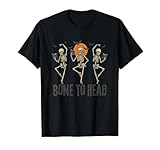 scheletro danzante creepy e spettrale halloween design ombre maglietta