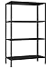 Produktbild SCHULTE Regalwelt Steckregal mit 4 PowerMAX Fachböden, 65 kg Tragkraft, 180x60x40 cm (HxBxT), schwarz-Struktur, Lagerregal, Werkstattregal, Kellerregal, Garagenregal, Metallregal