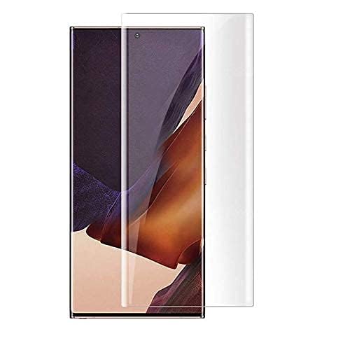 Image of Premium Tempered Glass Design For Samsung Galaxy Note 20 Ultra Advanced Border Less Full Edge-To-Edge Protector 3D Curved UV Screen Protector And Easy Installation Kit (Pack Of 1)