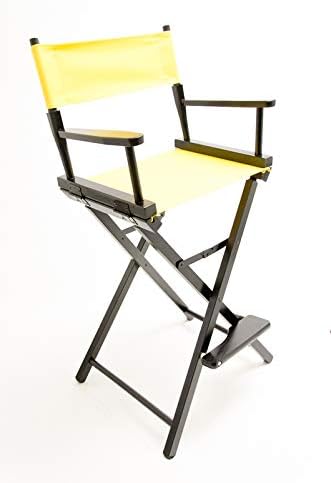 Gold Medal Bar-Height (30") Director's Chair, Black Finish