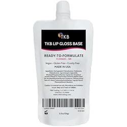 TKB Lip Gloss Base (Flexagel ME)| Clear Lip Gloss Base for DIY Lip Gloss| Ready-To-Formulate| Moisturizing, High Shine, Crystal Clear, Vegan, Gluten and Cruelty free| Made in USA. (5.5oz (156g))
