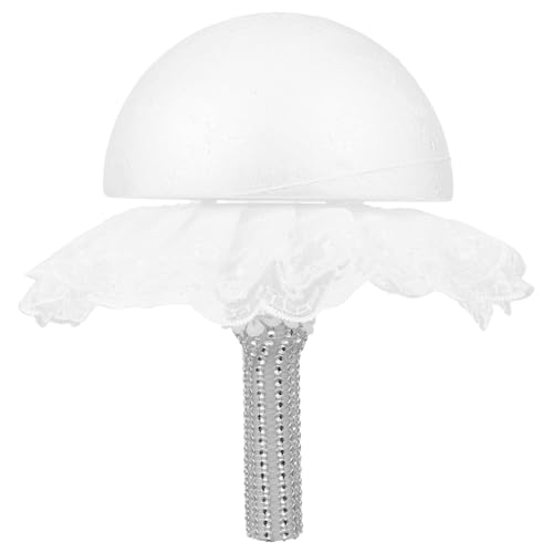 DOITOOL DIY Flower Bouquet Holder Kit Wedding Floral Holder Foam and Lace Collar for Bride