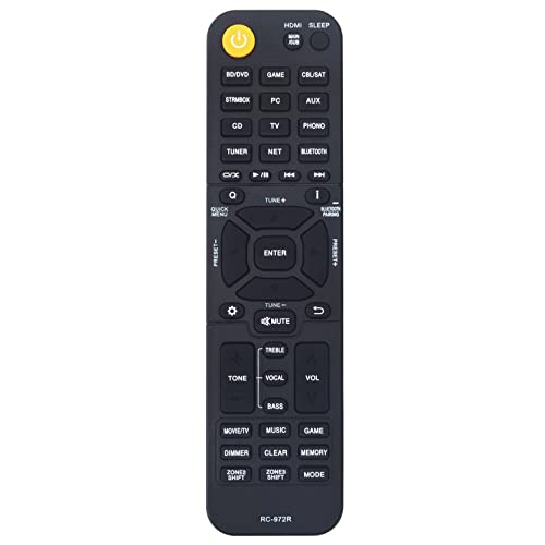 NTQinParts Replacement Remote Control Controller for Onkyo TX-RZ50 9.2-Channel HDMI 2.1 8K THX Home Theater AV Receiver