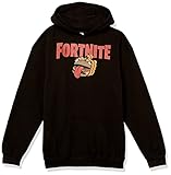 Fortnite Boys' Burger Thing Youth Pullover Hoodie, Black, Medium
