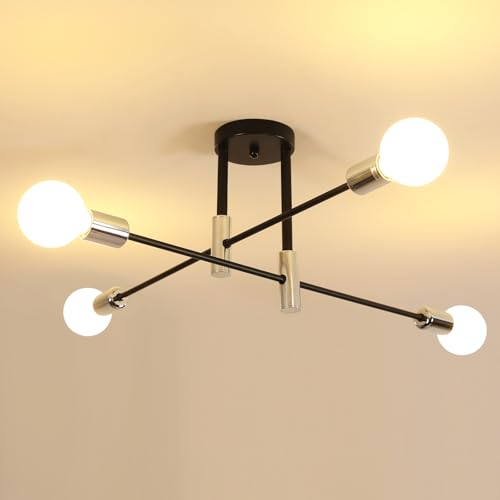 Goeco Lamparas de Techo Vintage 4 Luces