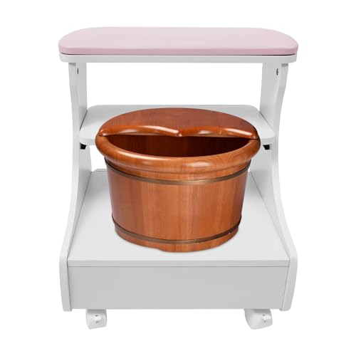 Taburete Spa de Pies Profesional Portable con Ruedas