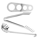 FONDOTIN 1 Satz Italienisches Spaghetti-Sandwich Spaghettigabel zum Servieren von Nudeln Nudelgabel zum Kochen Spaghetti- Pasta-Server-Utensil Spaghetti-Zange Rostfreier Stahl Silber