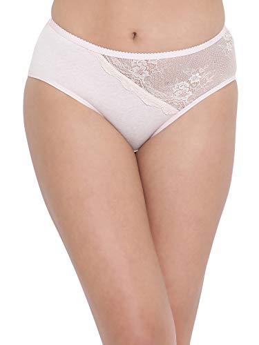 Image of Clovia Women's Cotton Mid Waist Hipster Panty with Lace Insert