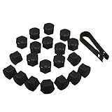 LOORGVEL 40個 車用ホイールセンターキャップ 耐久性素材 ブラックカラー 多車種対応 簡単装着で外観向上 車輪中心保護用