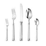 Service for 4:ensemble de couverts de 20 pièces avec service for 4 personnes. L'ensemble comprend 4 de chacun: placer un couteau, placer une fourchette, placer une cuillère, une fourchette à salade/dessert et une cuillère à café.