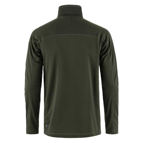 Fjällräven Herren Abisko Lite Fleece Half Zip Sweatshirt, Deep Forest, XXL