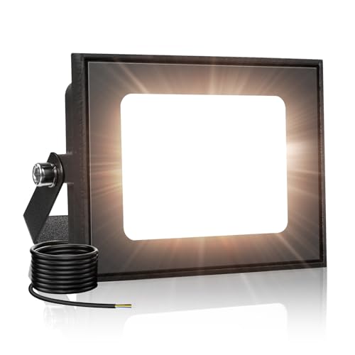 Viugreum 10W Led Floodlight Outdoor |1000LM Led Work Light IP66 Waterproof Warm White 3000K Security Lights for Garden, Garage, Yard