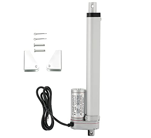 NATGAI DC12V 8inch Stroke Linear Actuator with Mounting Bracket 900N(225lbs) Maximum Lift 10mm/s for Recliner TV Table Lift Massage Bed Electric Sofa Linear Actuator