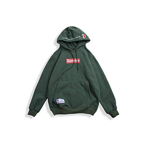 Supreme X Champion Box Logo Hoodie for Unisex, L/XL, Dark
