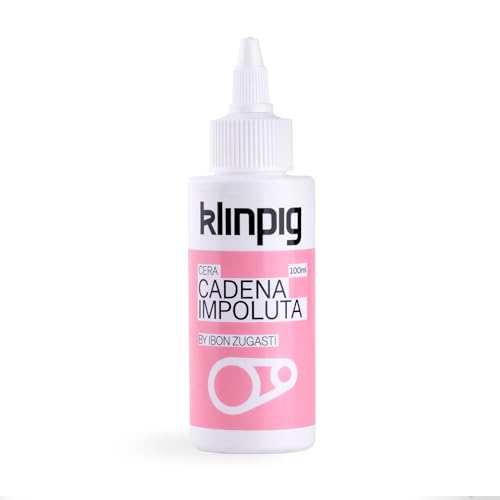 KLINPIG - Cera 'Cadena Impoluta' x Ibon Zugasti 100 ml, Cera Lubricante para Cadena de Bicicleta, Gran Duración y Minimiza la Fricción, Impermeable