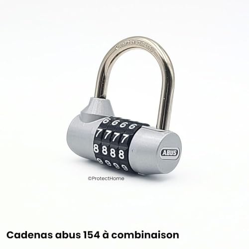 Cadenas à combinaison Abus 154/65 mm avec code programmable à 4 molettes - 8