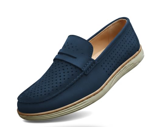 Image of Kraasa Men Denim Causal Loafers | Premium Breathable Upper | Driving Loafers | Lighweight Slip-On's | Soft Cushioned Insole | Super Flexible, Comfortable for Men