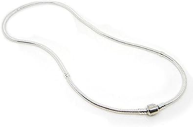 Snake Chain Necklace Silver Plated fit Pandora Charms Beads Jewelry
