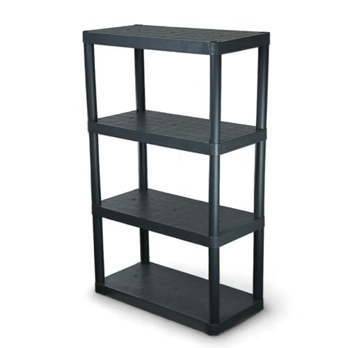 NTK, Estante Multiuso 4 Prateleiras Estrutura Plástica 95 x 57,3 Ideal para Escritório Garagem e Áre