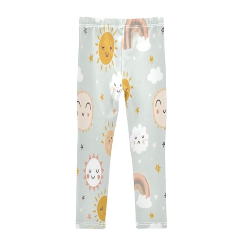 Toddler Girls Leggings Printed Yoga Pants Leggings Sun Rainbow for Kids2
