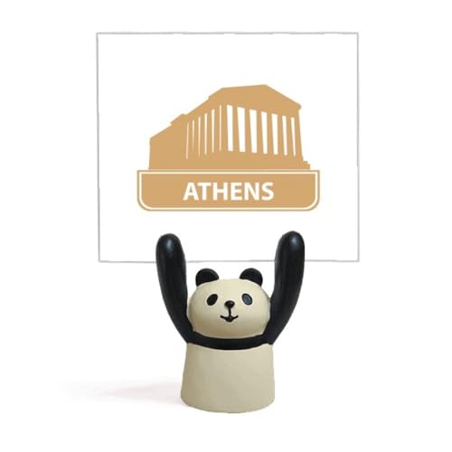 Porte-mémo Athènes Grèce avec panda : le cadeau de bureau parfait pour collègues