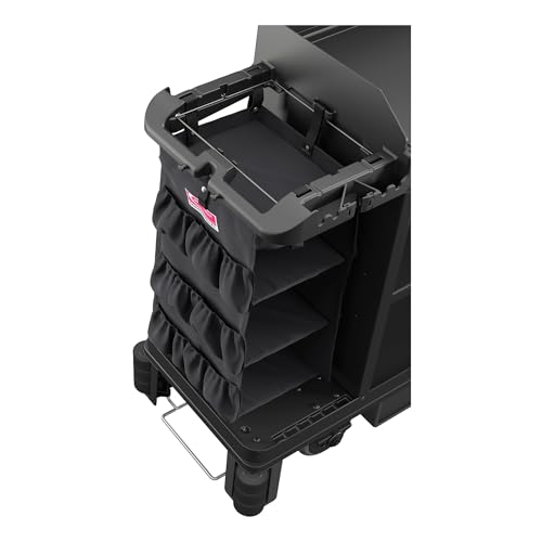 Suncast Commercial 3 Sided Organizer Bag with Shelves for Housekeeping Carts