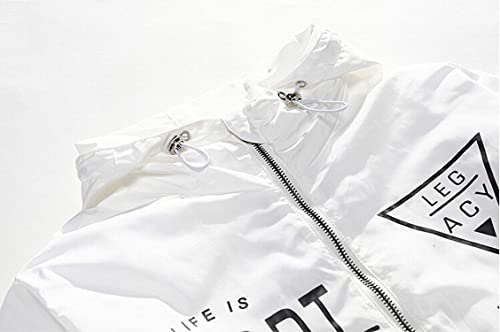 Image of perdontoo Mens Casual Windbreakers Lightweight Drawstring Hooded Jackets