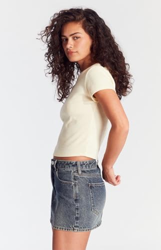 PacSun Women's Bella Dark Indigo Mid Rise Denim Mini Skirt - Multicolor2