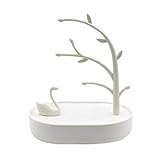 Struktur – Die Oberseite zum Aufhängen der Halsketten. Heben Sie die obere Ebene an, um einen geheimen Raum zu enthüllen, mit bis zu 4 mehr Stauraum für Ringe, Ohrringe, Ketten, kleine Uhren, dünne Armbänder und Manschetten.