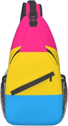 Mochila Bandolera Unisex Negra Pansexuality Pride