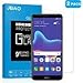 [2-Pack] Huawei Y9 2018 Screen Protector, Jbao Direct 9H Hardness [Scratch Resistance] [Ultra Slim] [Bubble Free] [Easy Installation] Tempered Glass Screen Protector for Huawei Y9 2018