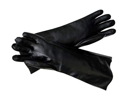 Radnor Large Black Elbow Length Economy PVC Glove Fully Coated With Smooth Finish Palm