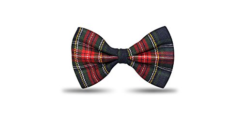 Golf Knickers Bow Ties - Plaid - Cotton Ramie - Navy Stewart