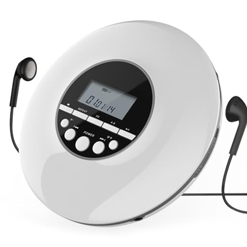 Lecteur CD Portable MP3 Bluetooth Écouteurs Stéréo Écran LCD Baladeur Audio Disque