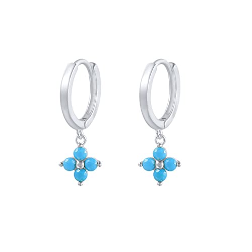 Boucles d'oreilles fleurs S925 le cadeau d'anniversaire parfait avec zircone