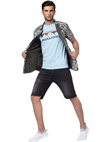 Image of JACK & JONES Men's Printed Slim Fit Crew Neck T-Shirt