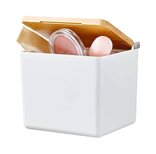 tesa Baboo S Bathroom Organiser with lid, matt-white, Square storage box - Image 4
