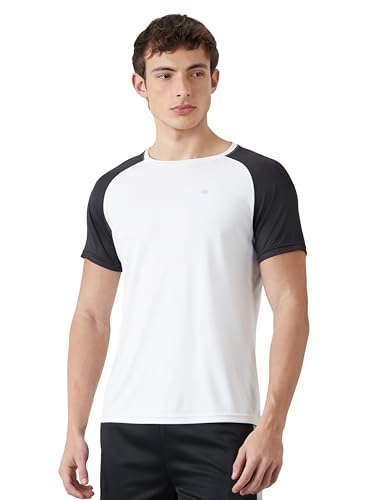 Image of Amazon Brand - Symbol Men's Color Block Active Regular Fit Sports T-Shirt | Round Neck | Half Sleeve (Available in Plus Sizes) Polyester