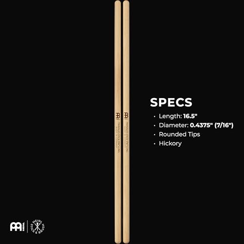 Image of Timbale Sticks Long, Pack of 3 Pairs, 7 /16 inch - American Hickory Percussion Drumsticks - MADE IN GERMANY