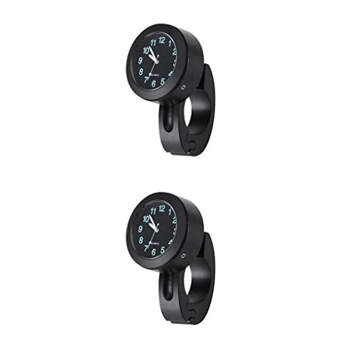 CUDDIKAJI 2 PCS Relógio montado no guidão à prova d'água com display luminoso estilo de design leve