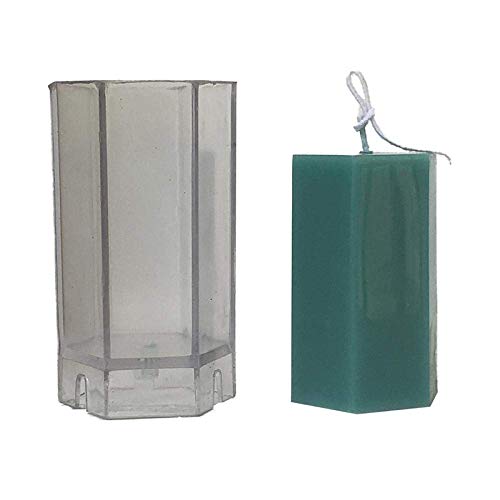 FUOBECIE Sechseckige Kerzenform, Sechseck-Kerzenform, DIY-Kerzenform, Kunststoff, Seifenherstellung, handgefertigte… – Bild 6