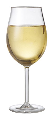 G.E.T. Heavy-Duty Reusable Shatterproof Plastic Wine Glasses, 15 Ounce, Clear (Set of 4)