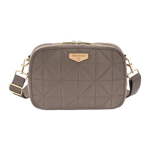 Image of TWELVElittle Diaper Clutch 3.0 - Crossbody Diaperbag with Changing Pad, Detachable Pouch and Wipes Case. Machine Washable - Taupe