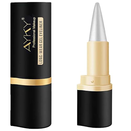 ZYEKIU 2 Piezas Delineador de Ojos Mate de Secado Rápido,Gris Eyeliner de Larga Duración,Sensitive Fine Liner a Prueba, Lápiz Delineador de Ojos de Gel Crear (Plata)